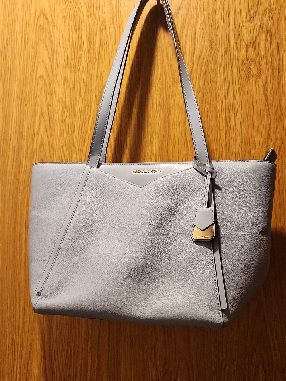 Michael Kors Light Blue Whitney Leather Tote Bag